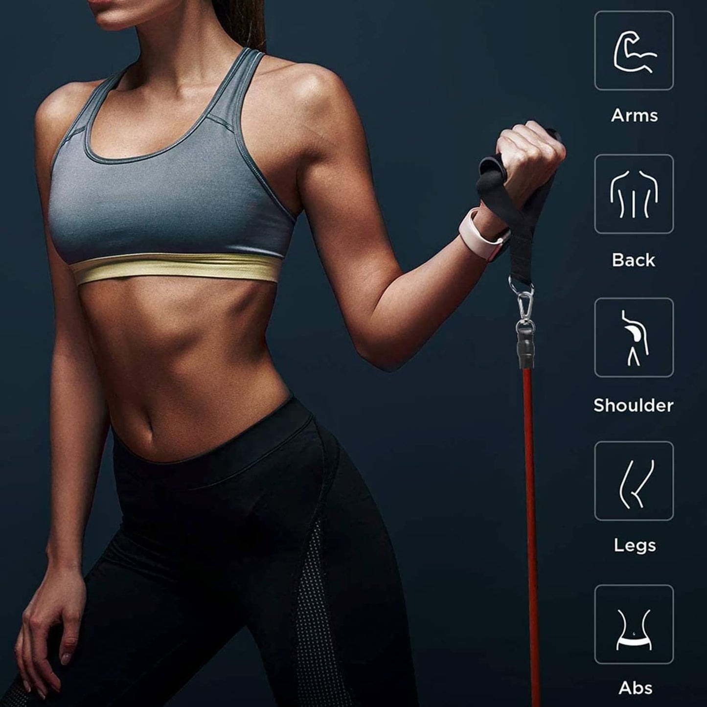 11 Pcs Resistance Band Set For Men & Women